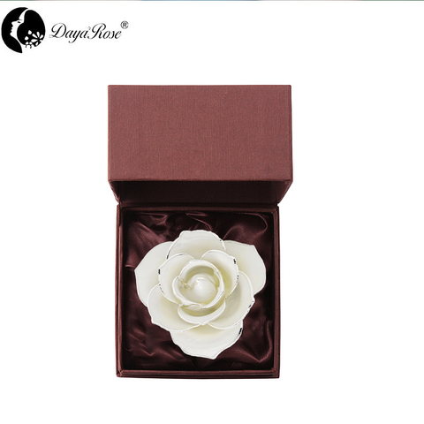 Daiya Dipped Gold Rose Snow White - Single Flower (Natural Rose Material)