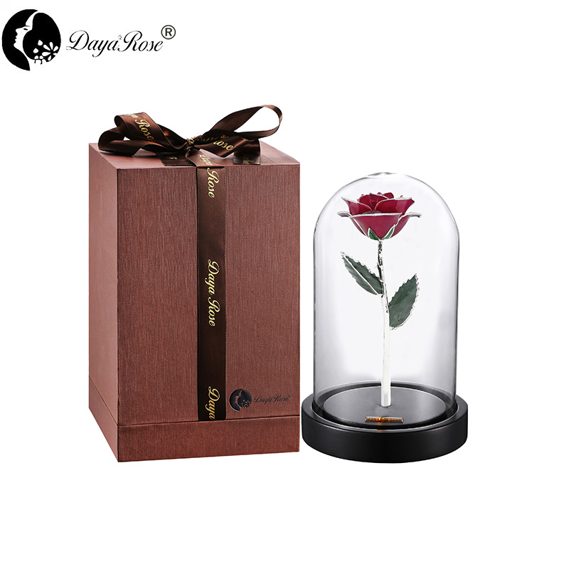 Rose Red Rose with Silver Roses（The Glass Cover）