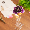 Daya Purple Rose 24K Gold Dipped Rose Wholesale (Gold Leaf Series)