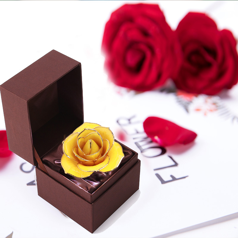 Daiya 24K gold dipped rose yellow-Love Only (natural rose color material)