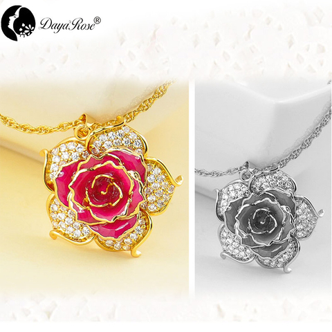 Floral Gold Rose Necklace (floral Rose)