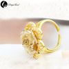 Petal Diamond Gold Rose Ring (natural Flowers)