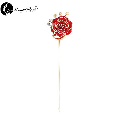 Angel Rainbow Golden Rose Hairpin (natural Flowers)