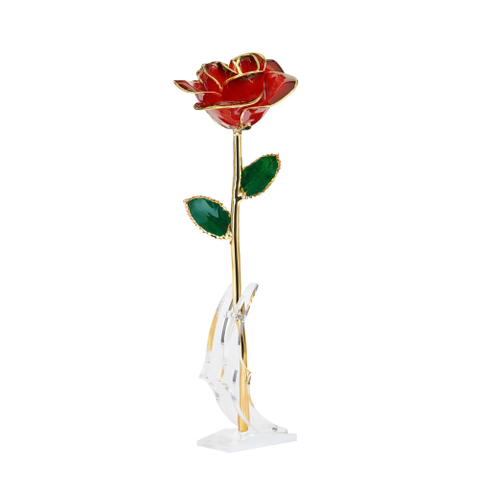 Source factory direct 24K gold-plated roses Christmas ornaments cross-border e-commerce preferred baking paint flower