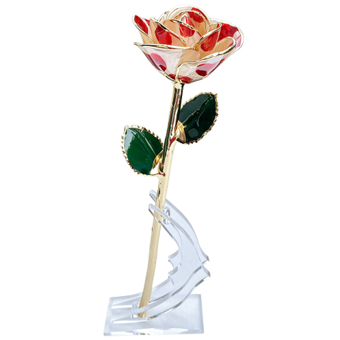 Fingerprint Heart rose petal pattern with gold-plated detail