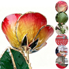 Flame Gradient gold dipped rose gift display