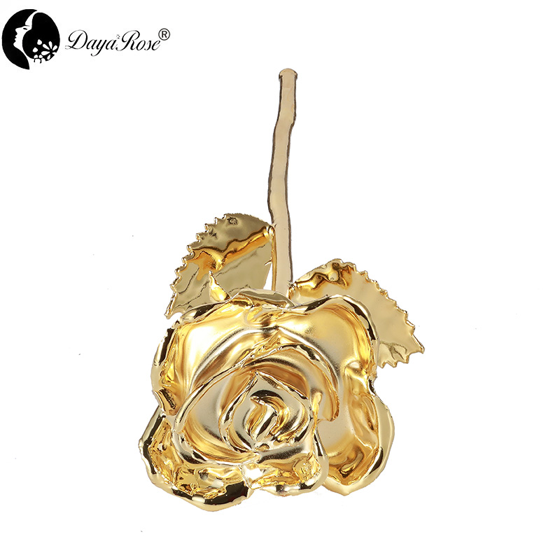Full gold dipped rose factory direct supply of gold-colored roses Christmas gifts