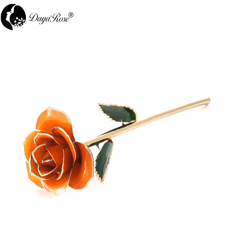 24K Gold Dipped Rose Orange Collection Wholesale Holiday Gifts