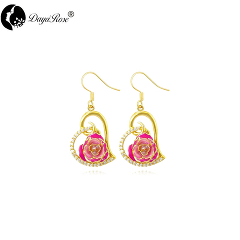 Love You Gold Rose Earrings (fresh Rose)