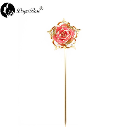 Exquisite Gold Rose Hairpin (natural Flowers)