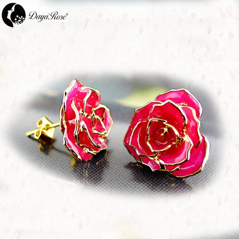 Bohemian Gold Rose Earrings (fresh Rose)