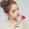 Butterfly Diamond Gold Rose Stud (fresh Rose)