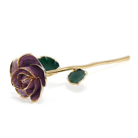 24K Gold Dipped Rose Mother's Day Gift - Lavender