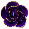 24K Gold Dipped Rose – Royal Violet Gold Ombre 5-Petal Rose