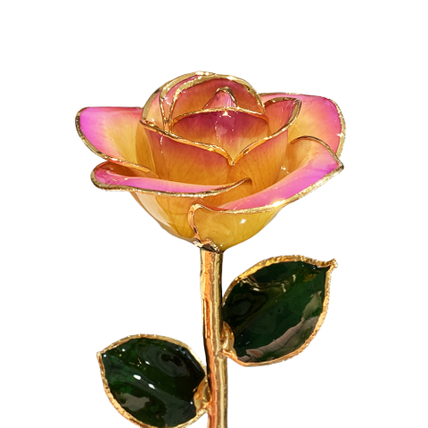 Source factory gold-plated roses mother's day gift foreign trade company customized dipped gold roses
