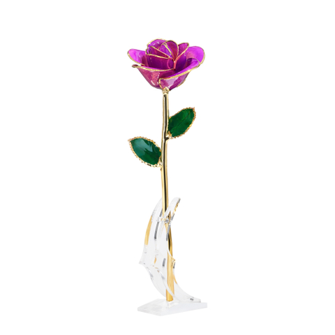 Source factory 24K gold-plated roses Christmas ornament cross-border e-commerce preferred baking paint flower
