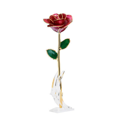 Factory direct sale 24K dipped gold roses Christmas decoration cross-border e-commerce preferred baking paint flower