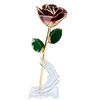 Champagne Noir Gradient rose petal with gold-plated edge