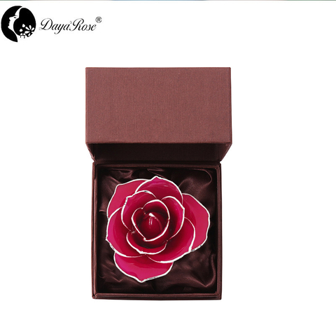 Daiya inlaid silver edge rose red - love only (natural rose-colored material)