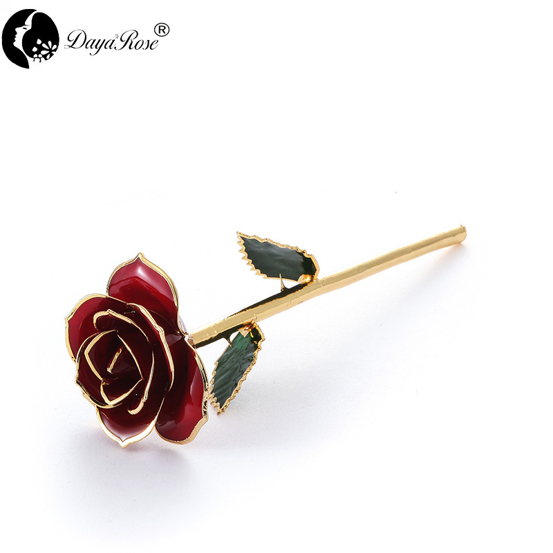 24K Gold Dipped Rose Red Classic Wholesale Customised