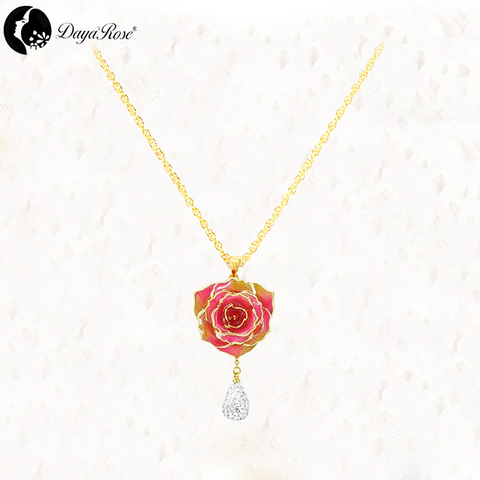 Drop Gold Rose Necklace (fresh Rose)
