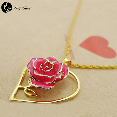 Beautiful Gold Rose Necklace (fresh Rose)
