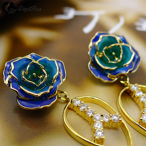 Retro Gold Rose Earrings (fresh Rose)