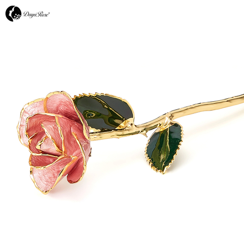 24K gold-plated roses decorative flowers champagne color dip gold rose factory direct supply can be customized color