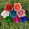 24K gold plated roses Christmas ornament cross border e-commerce preferred baked flowers