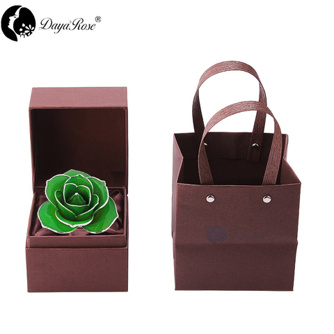 Daiya Dipped Gold Rose Dark Green - Single Flower (Natural Rose Material)