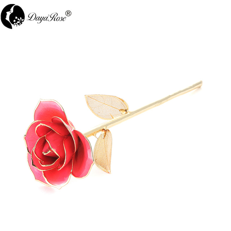 Daya Pink Rose 24K Gold Dipped Rose Wholesale (Gold Leaf Series)