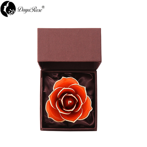 Daya 24K gold dipped rose orange-Love Only (natural rose material)