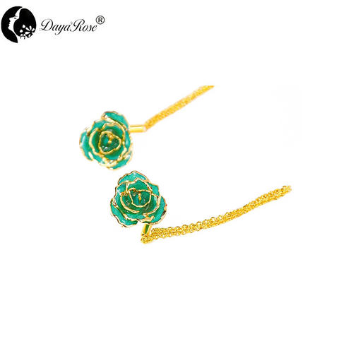 Double Love Gold Rose Earrings (fresh Rose)