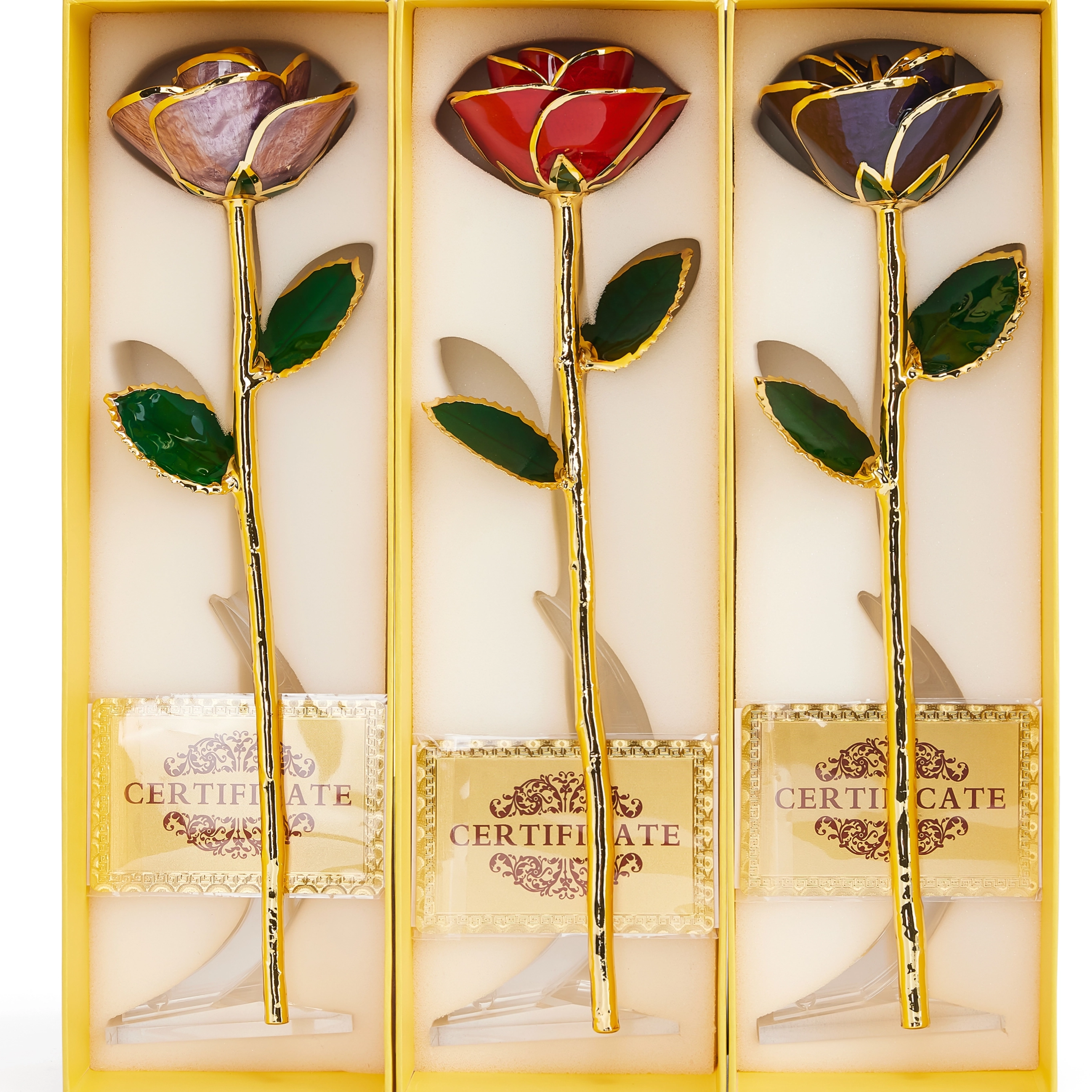 For Mother's Day, She Deserves More: 24K Gold-Dipped Roses in Lavender