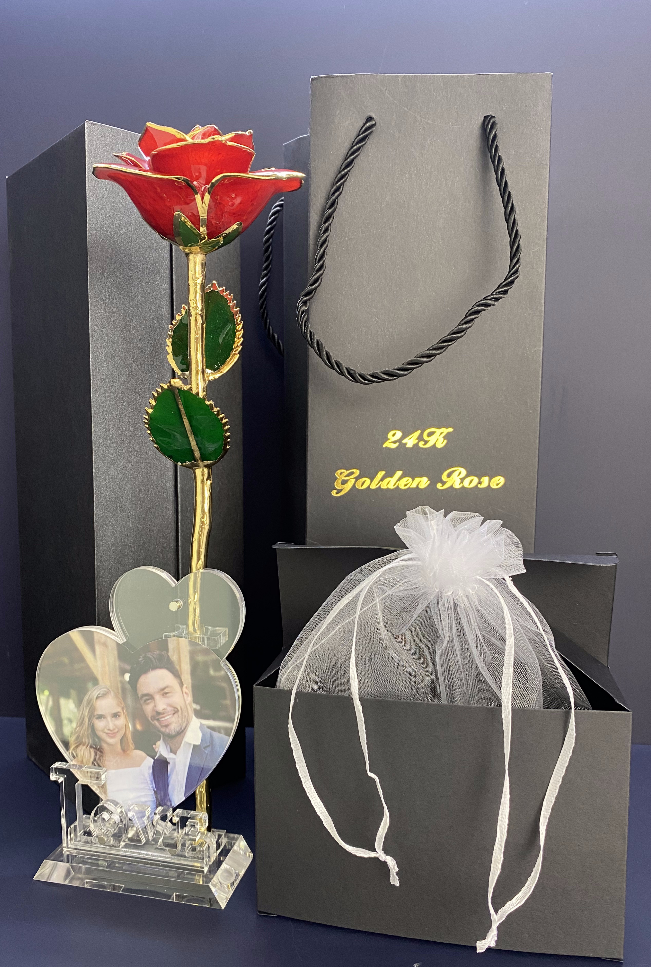 24K gold dipped rose with premium gift box