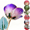 24K Gold Dipped Rose – Royal Violet Gold Ombre 5-Petal Rose