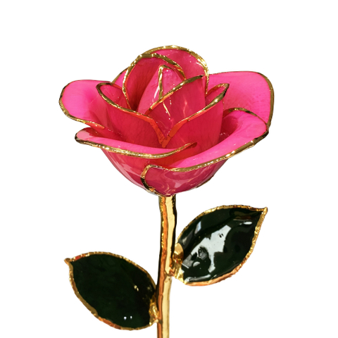 Source factory 24K gold-plated roses Christmas ornament cross-border e-commerce preferred baking paint flower