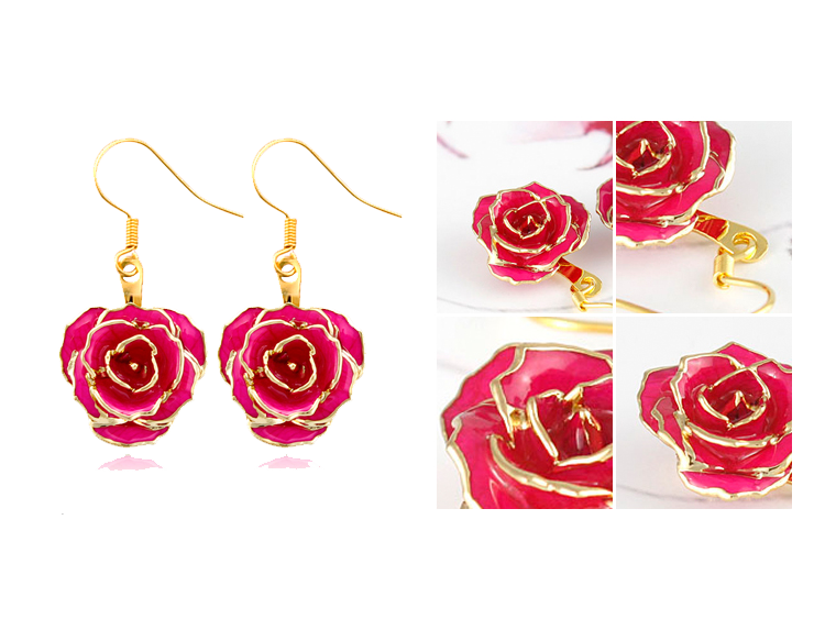 Gold dipped rose gift presented with an engagement ring purchase