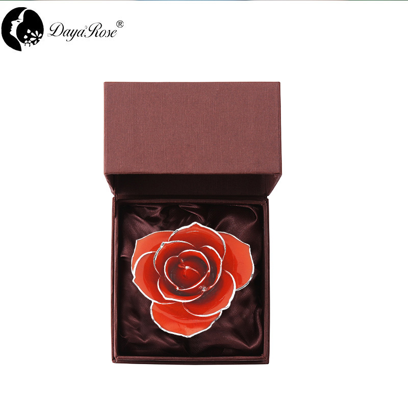 Daiya Silver Edge Rose Tangerine - Love Only (Natural Rose Material)