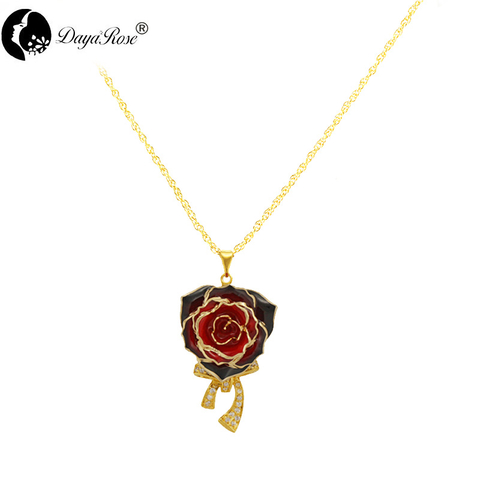 Bow Two-tone Rose Necklace (fresh Rose)