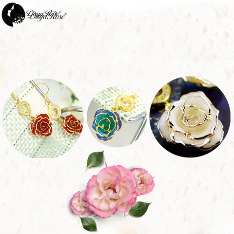 O Shape Gold Rose Earrings (fresh Rose)